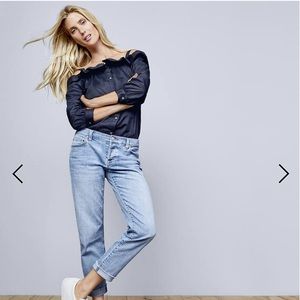 Ann Taylor LOFT Boyfriend cropped jeans